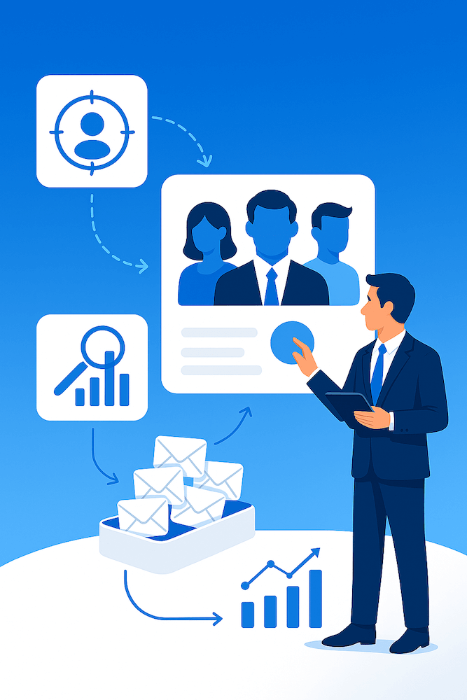 B2B Leadgenerierung Prozess Visualisierung